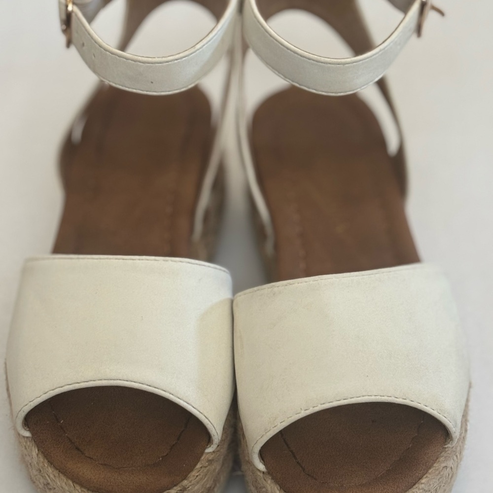 Girls White Espradrille Sandals